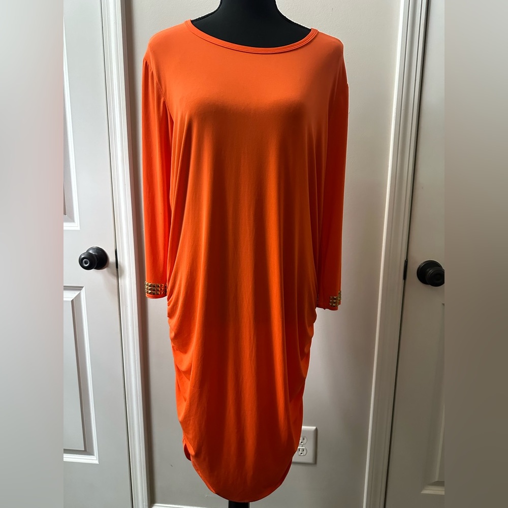 MICHAEL KORS ORANGE SHEATH DRESS Sz M